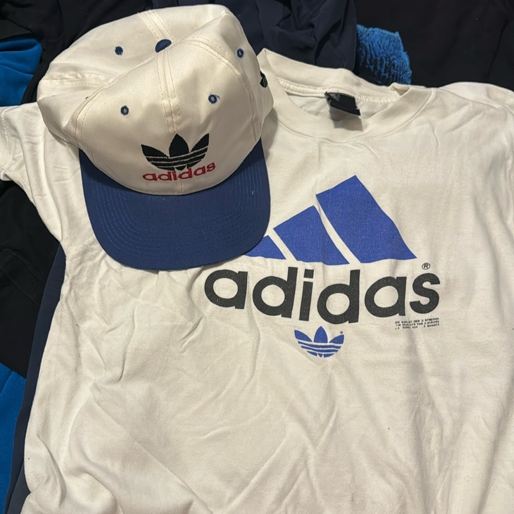 Hat & adidas shirt